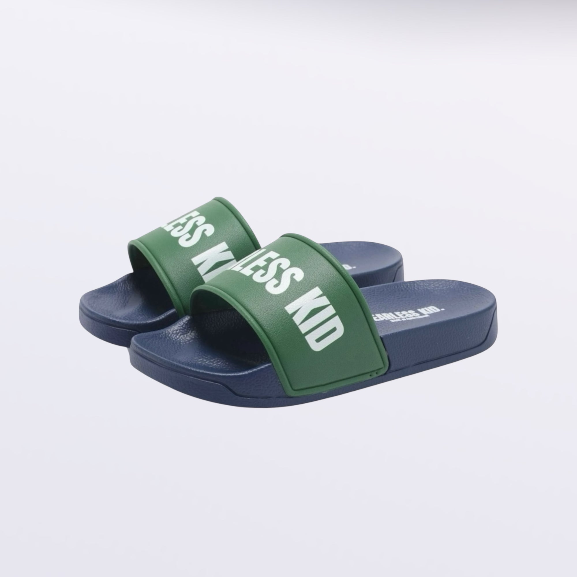 FEARLESS KID. Slides Blue/Green