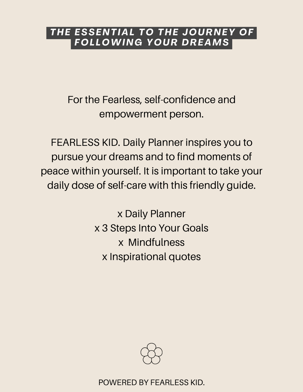 FEARLESS KID. Daily Planner